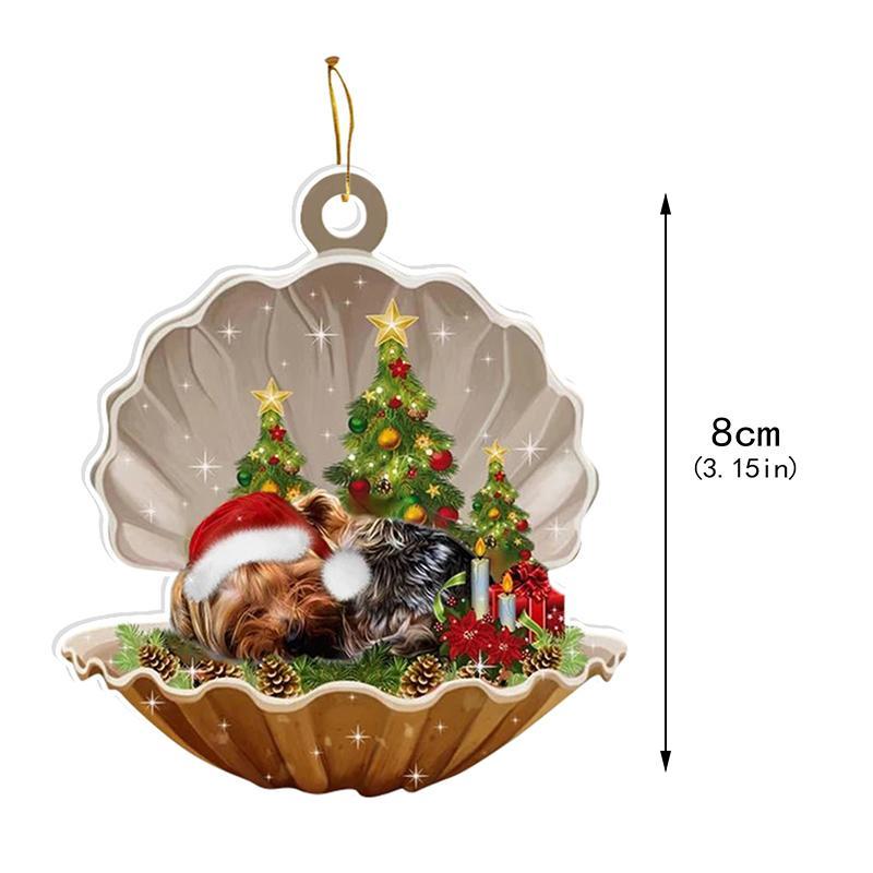 French Bulldog - Sleeping Pearl in Christmas Double Ornament