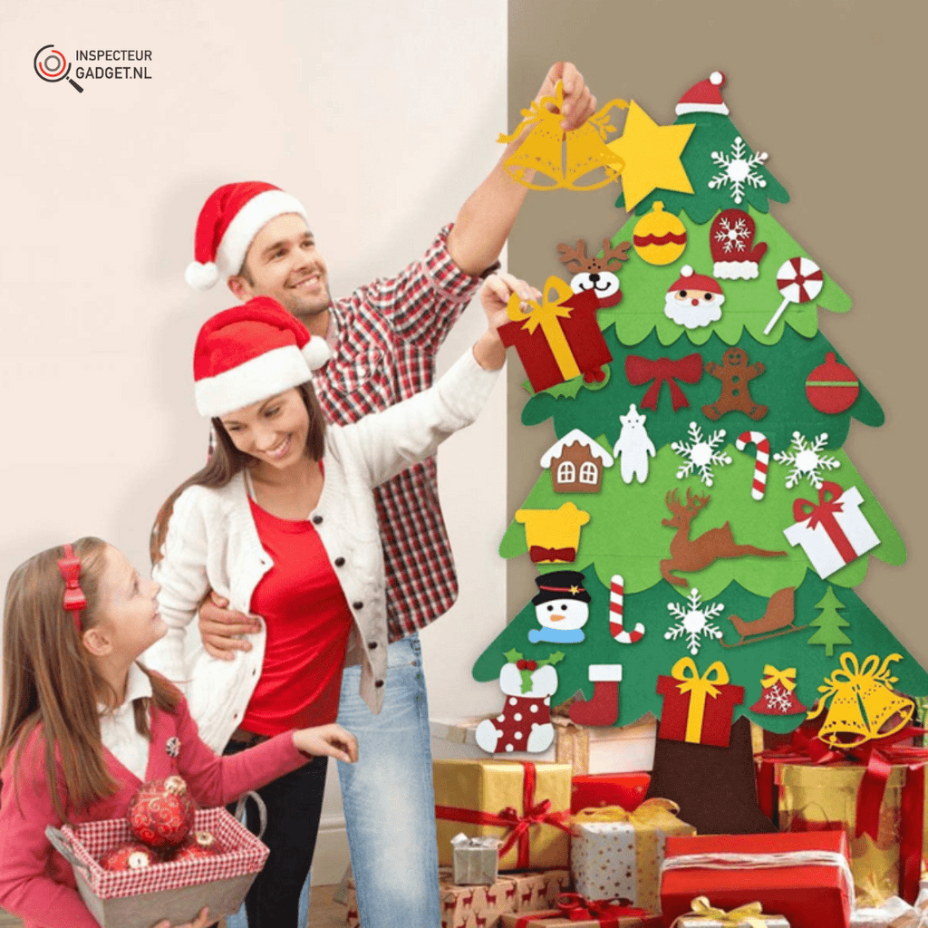 TreeJoy Craft Christmas Tree – Creative DIY Felt Tree for Kids with 25 Decorations