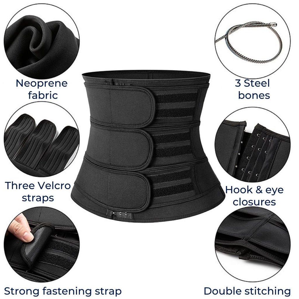 ThermoCore | Waist Trainer Belt – Triple Compression – Breathable Neoprene Fit – Post‑Workout & Postpartum Use