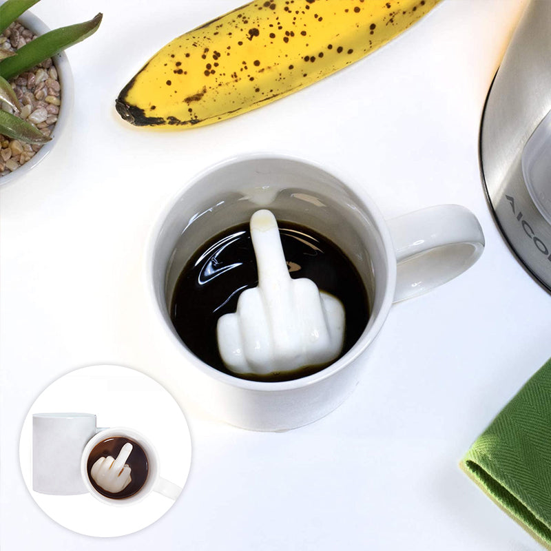 Personalized ceramic long finger cup