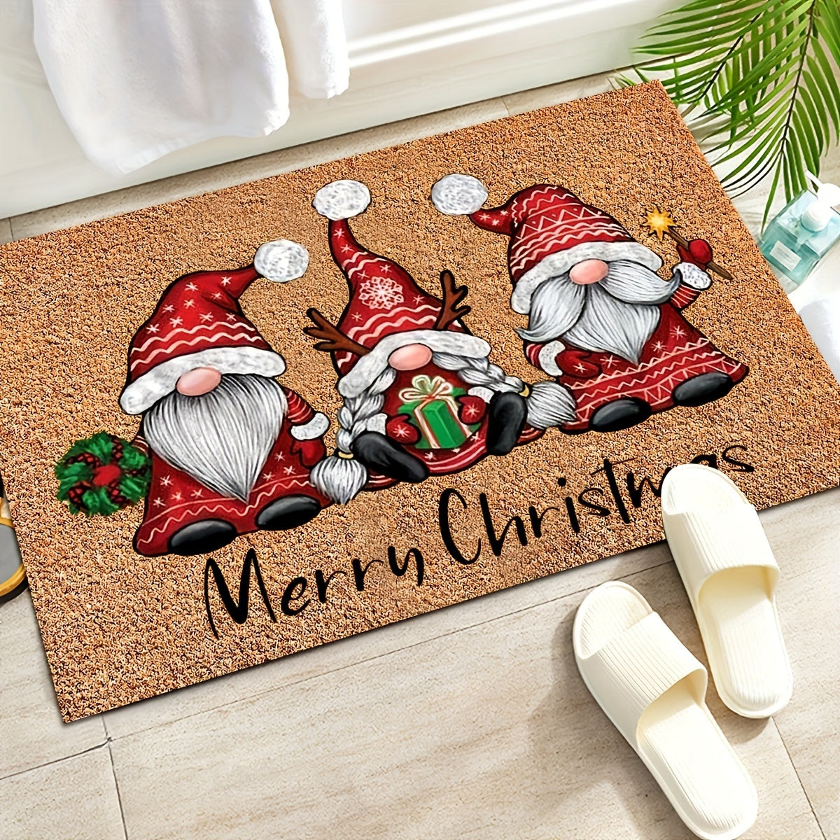 Doormat Gnome Christmas Decorations Indoor Outdoor