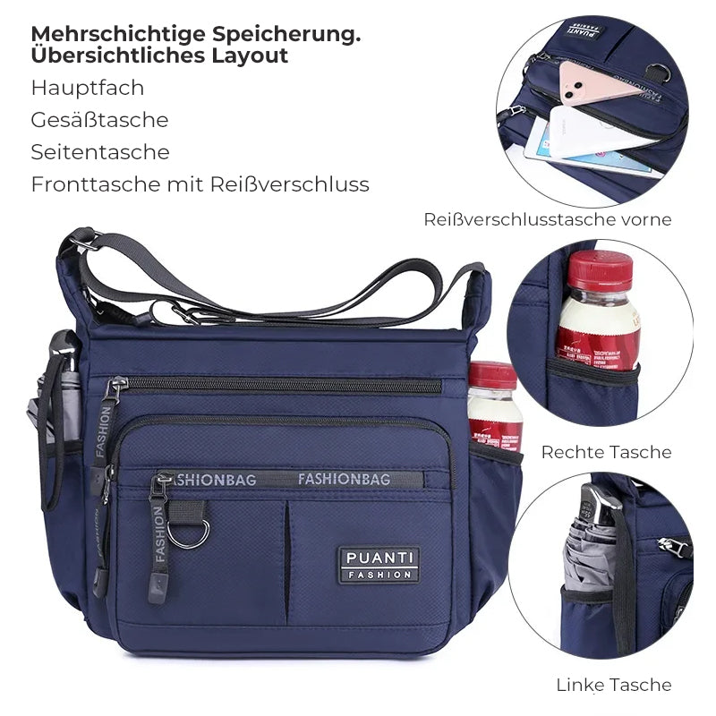 Men's messenger bag with multiple pockets