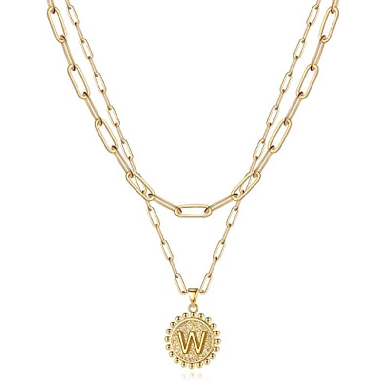 Golden Initial Necklaces for Women