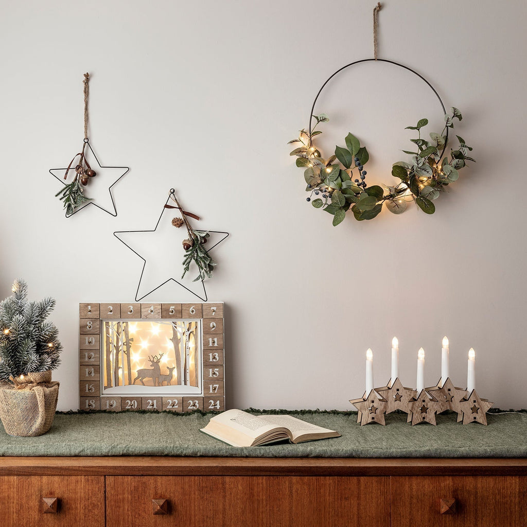 Christmas Wreath Eucalyptus LED Lights
