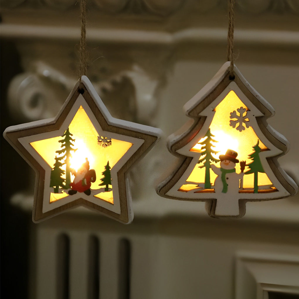 FestiveWood - Lightweight wooden Christmas ornaments for tree decoration