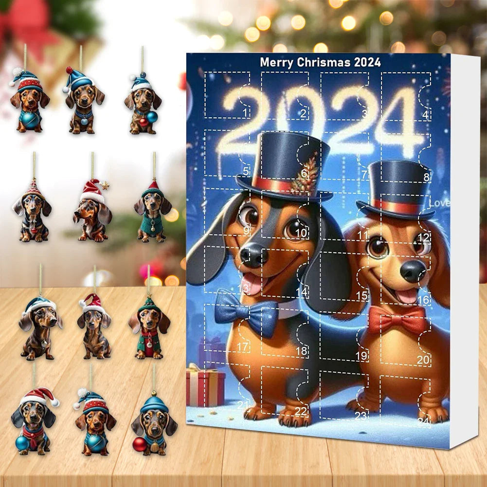 Dachshund Advent Calendar 2024 – 24 Days Christmas Countdown with Funny Figures for Dog Lovers
