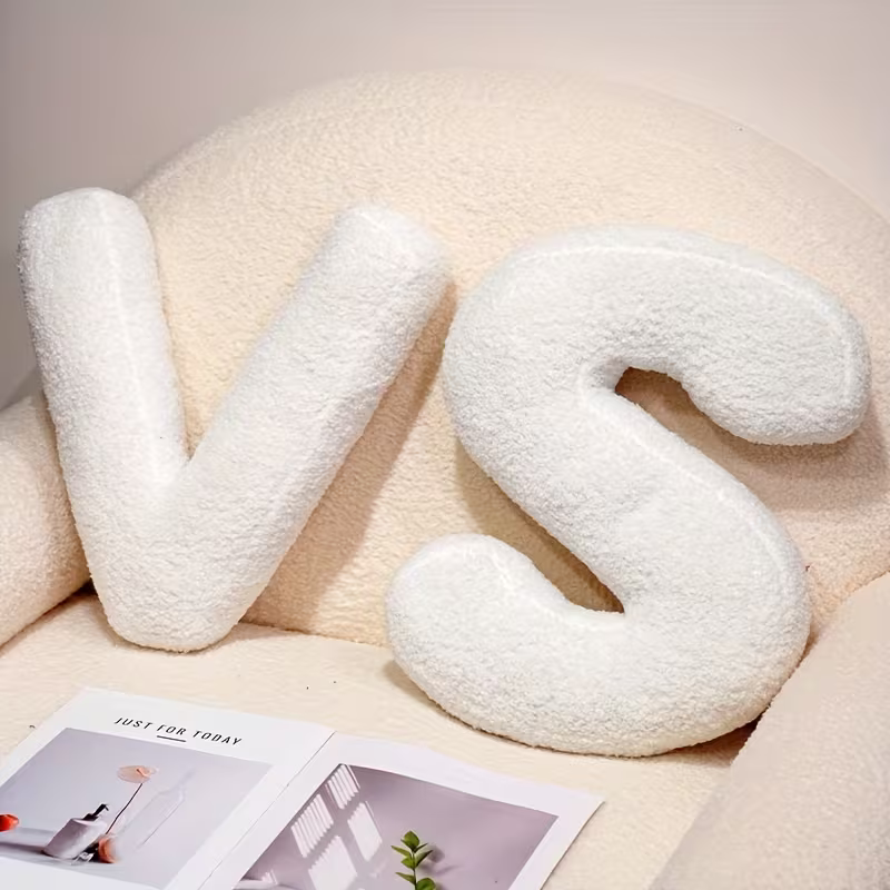 White Letter Decorative Pillow – Soft And Versatile | Creative Pillows For Your Sofa And Bed