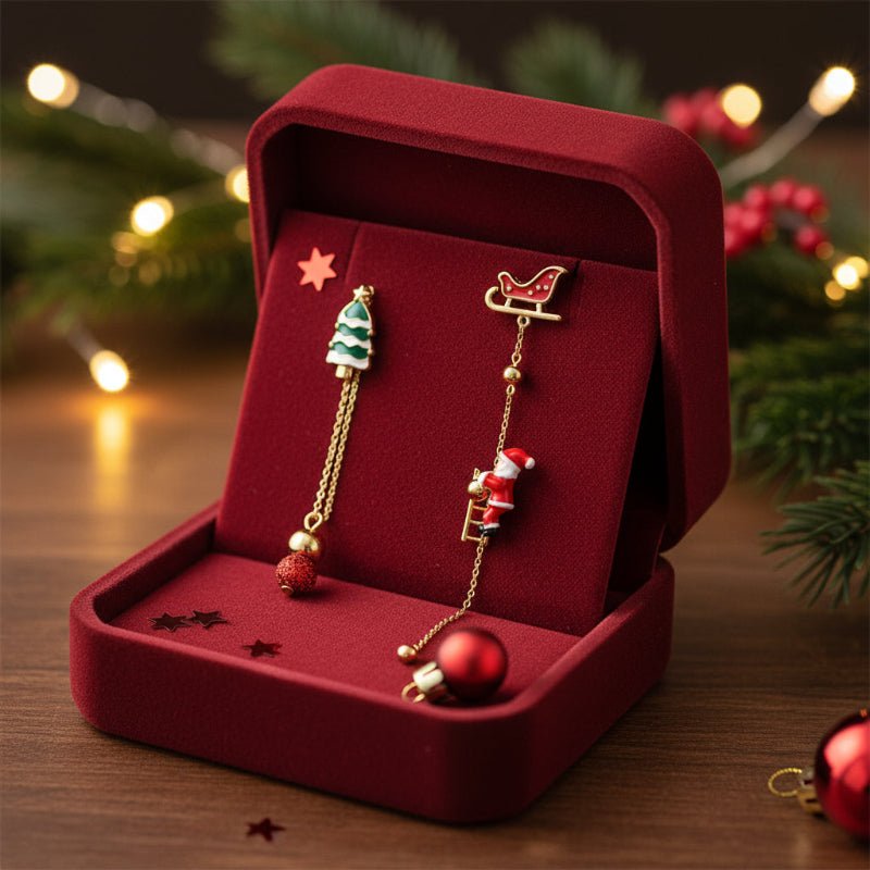 Charming Santa Claus Tassel Earrings for a Festive Holiday Style