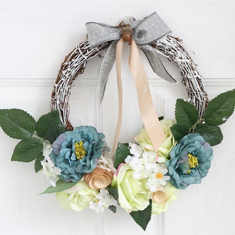 Christmas Wreath Rustic Pine Cone Door Decoration