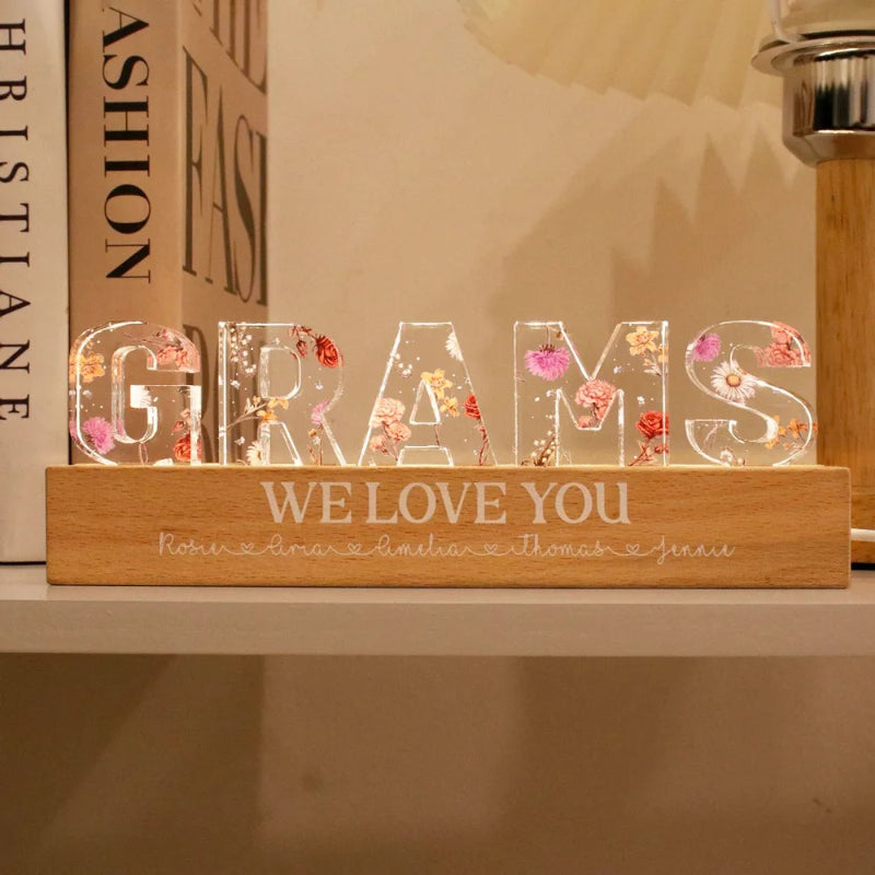 Custom Flower Printed LED Night Light