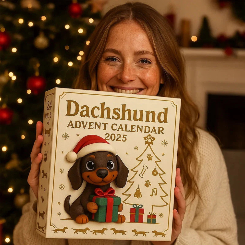 Dog Advent Calendar Christmas Gift Collectible Figurines Set