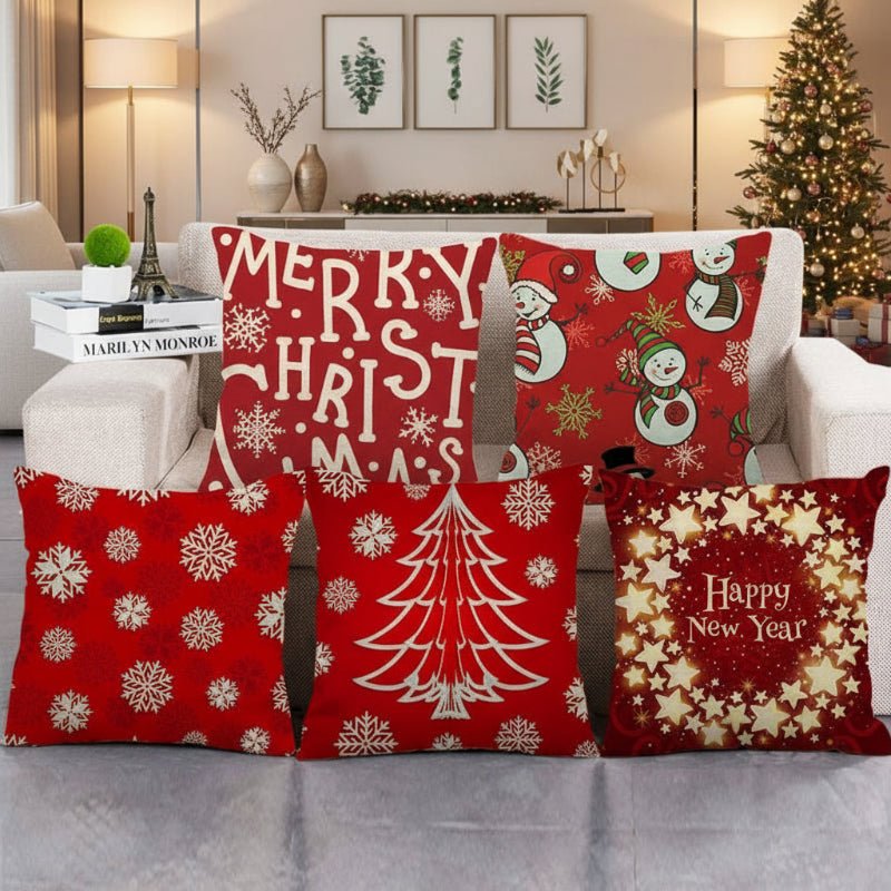 Festive 18-Inch Velvet Pillowcase with Hidden Zipper for Christmas Decoration