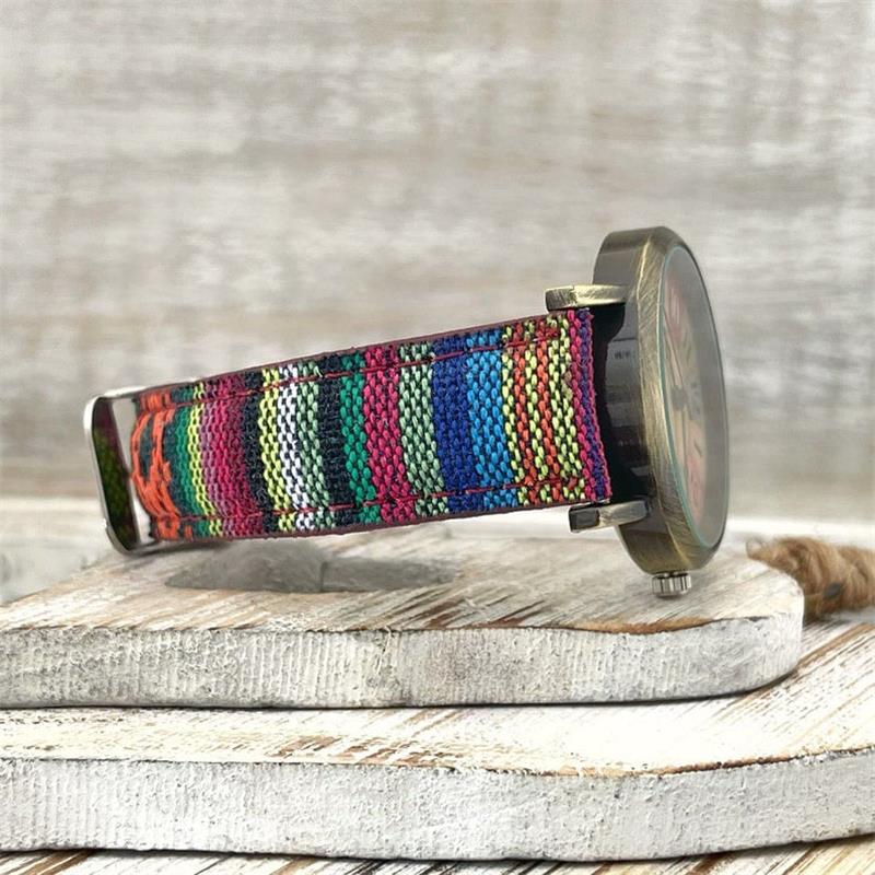 Watches with multicolored rainbow pattern