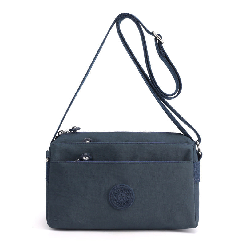 Women's Casual Multi-layer Fashionable Simple Shoulder Bag Made of Nylon