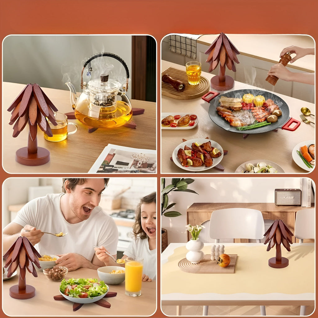 Christmas tree coaster foldae – Decorative & Practical | Ideal for drinks & holidays