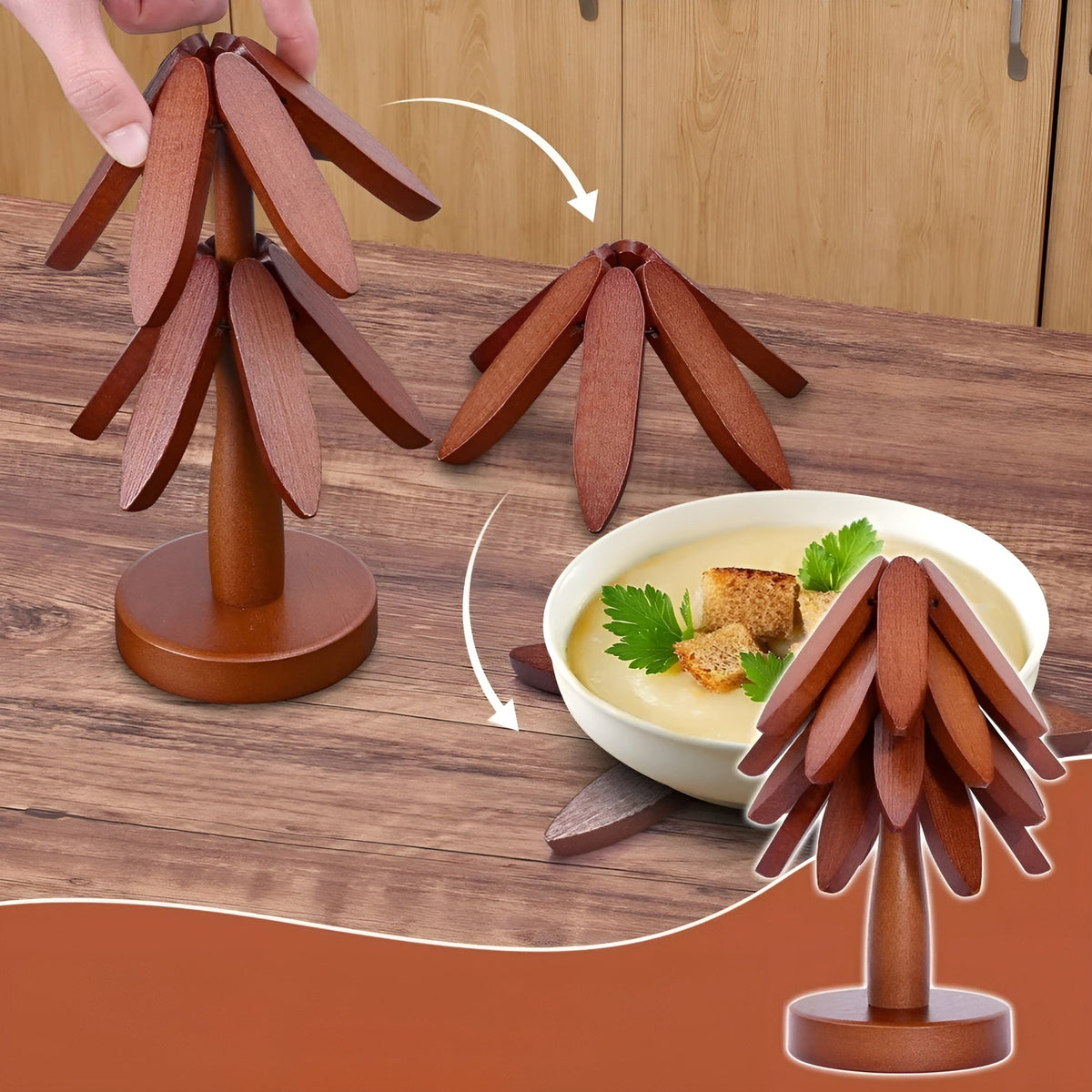 Christmas tree coaster foldae – Decorative & Practical | Ideal for drinks & holidays