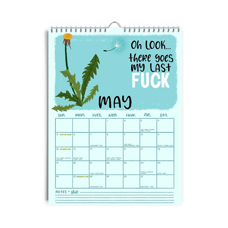 HERE WE GO AGAIN DAMN IT 2025 CALENDAR
