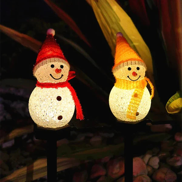 Solar-Powered Snowman Lamp - SolarSnow