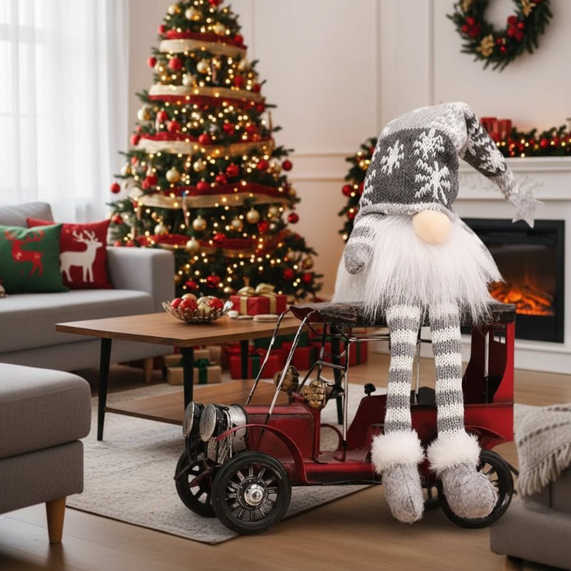 Luminous Christmas doll with warm, yellow glow for festive decoration
