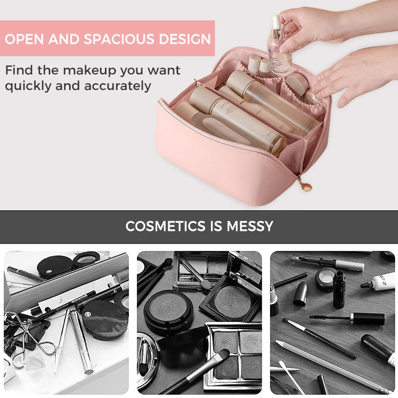 Water-Resistant Travel Cosmetic Bag with Large Capacity