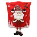 Jolivine | Christmas Chair Cover | Santa, Snowman & Reindeer Design | Festive Chair Decoration for Christmas & New Year | Soft & Washable
