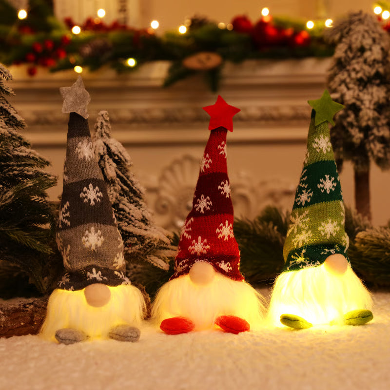Christmas Elf with LED Light | Handmade Decoration Figure | Nordic Design