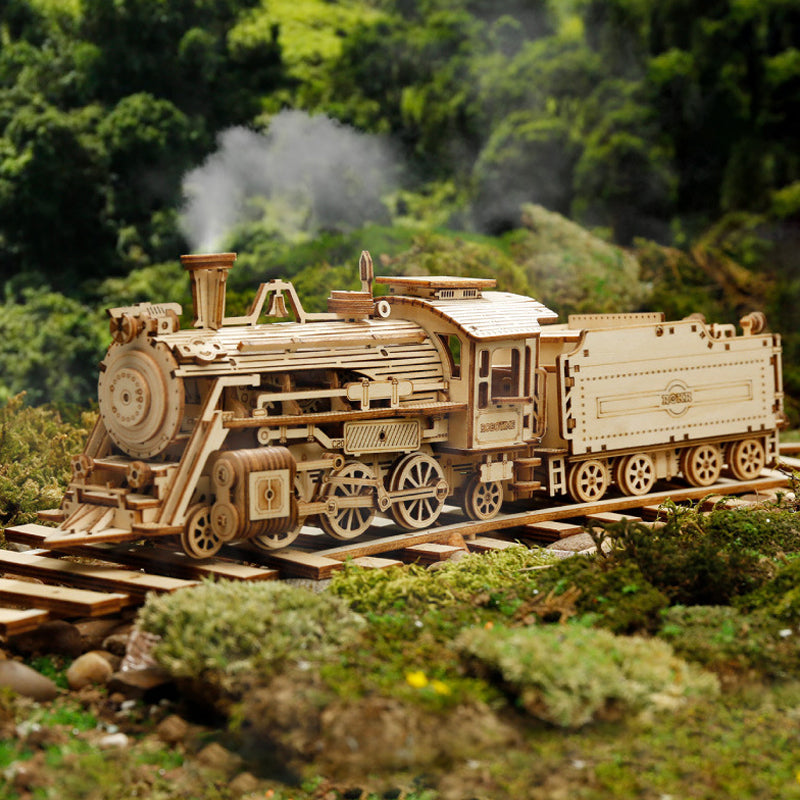 Puzzle Model Mechanical Made of Wood Super