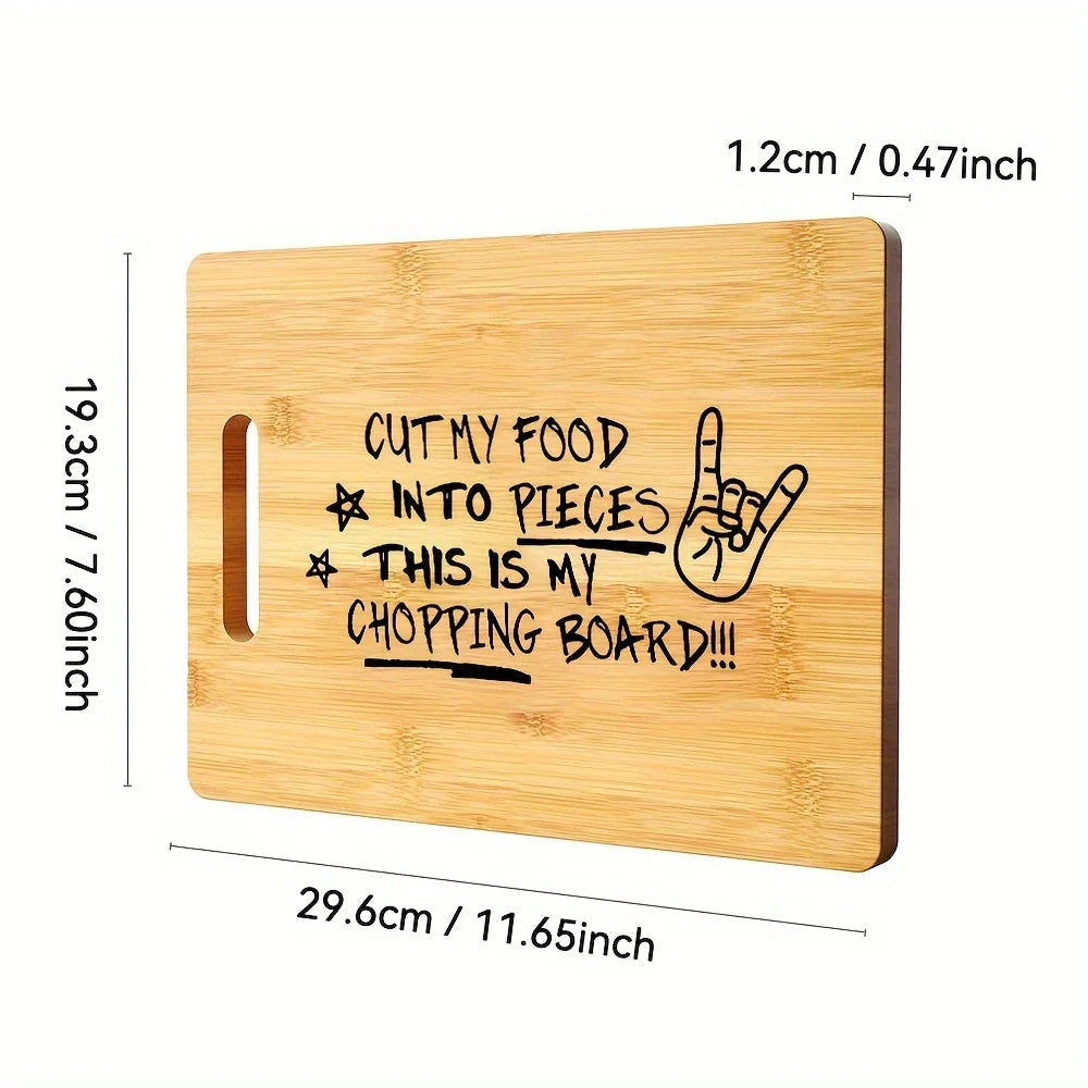 Gravieretes Bamboo Cutting Board – Humorous Kitchen Decoration and Gift