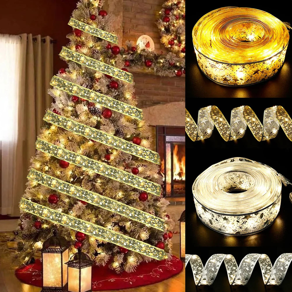 LumiRibbon LED Kerstverlichting Lint – Warm Wit, Flexibel & Energiezuinig voor Binnen en Buiten