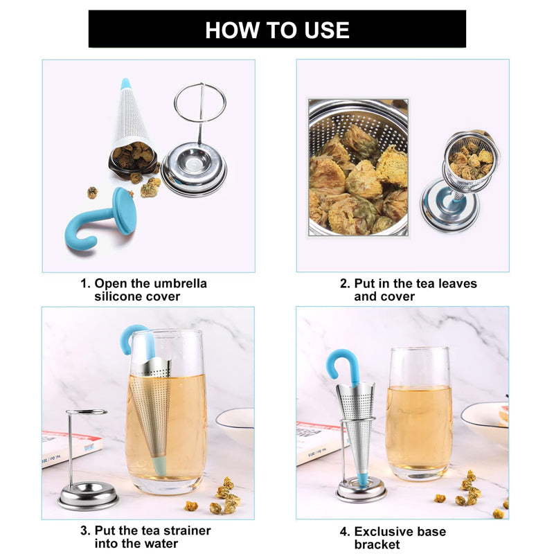 Stainless Steel Tea Filter Umbrella