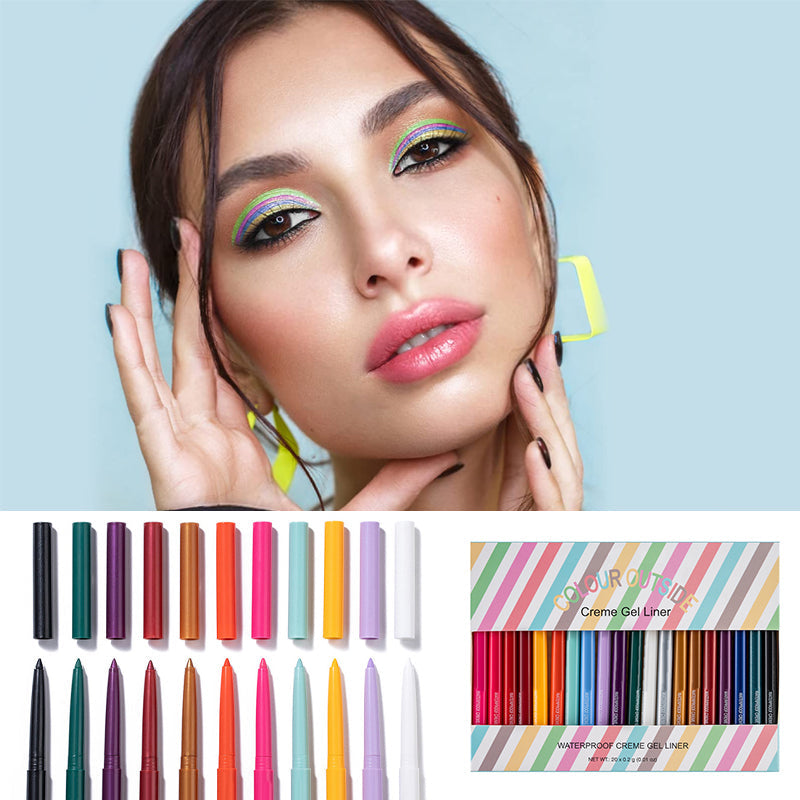 20 PCS Colored Eyeliner Pencil Set