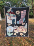 Knitted Tapestry Christmas Tree Sofa Throw