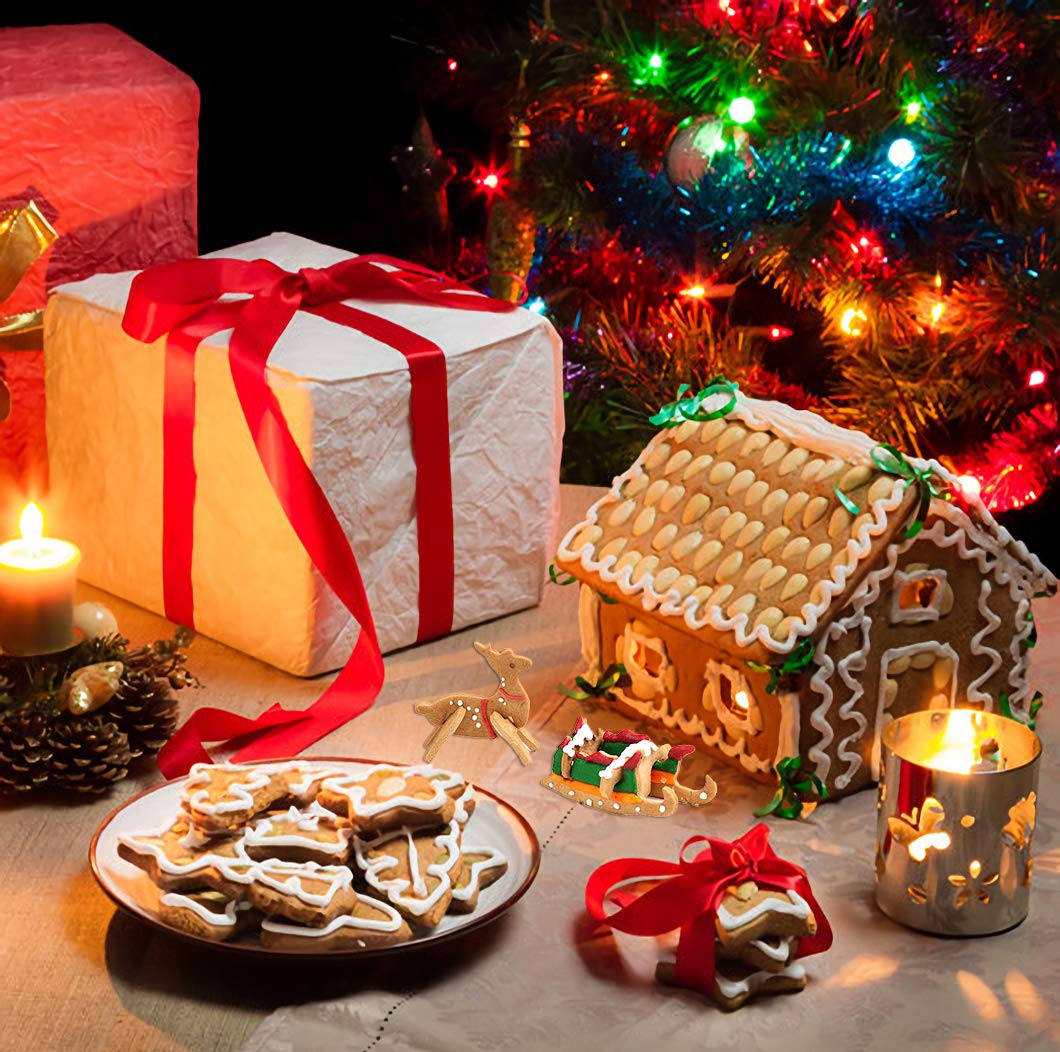 Christmas Stainless Steel 3D Cookie Mold (18pcs)