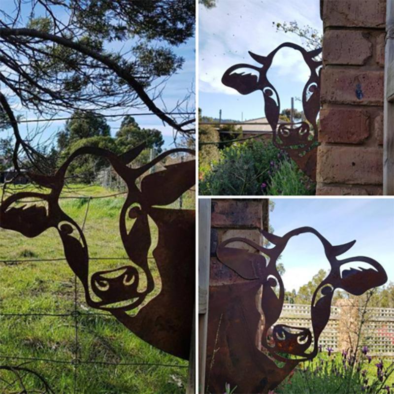 Outdoor Garden Farm Spying Goat Metal Artwork Indoor Decoration