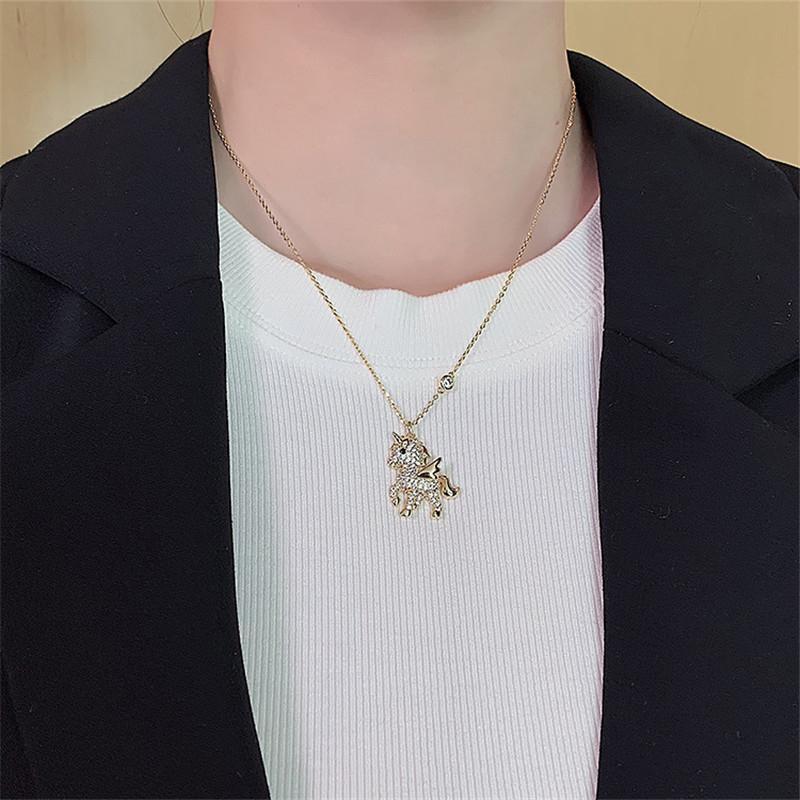 Beautiful Angel Horse Pendant Necklace