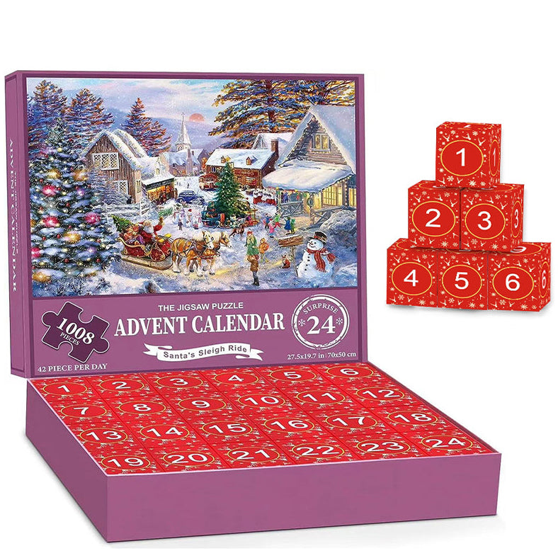 1000PCS Christmas Jigsaw Puzzles Advent Calendar - Christmas Gift
