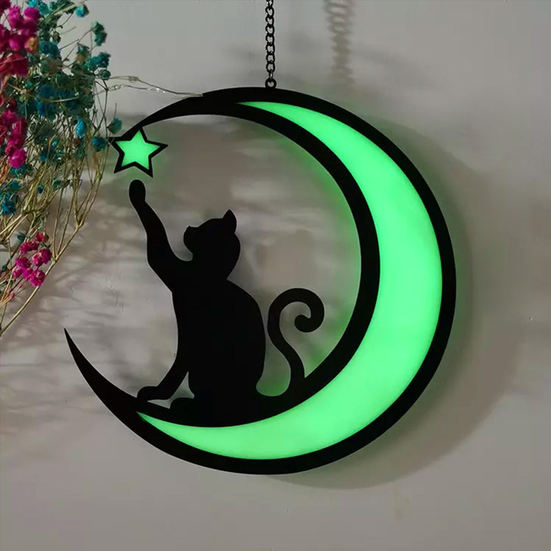 Moon Cat Decoration Pendant made of Acrylic
