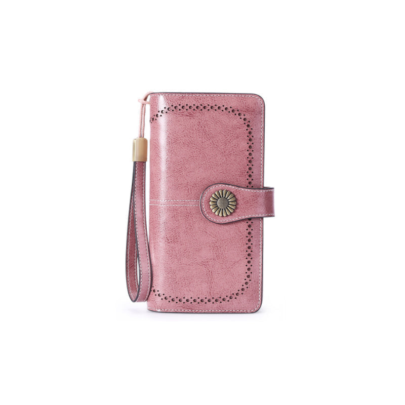 Retro long wallet with large capacity