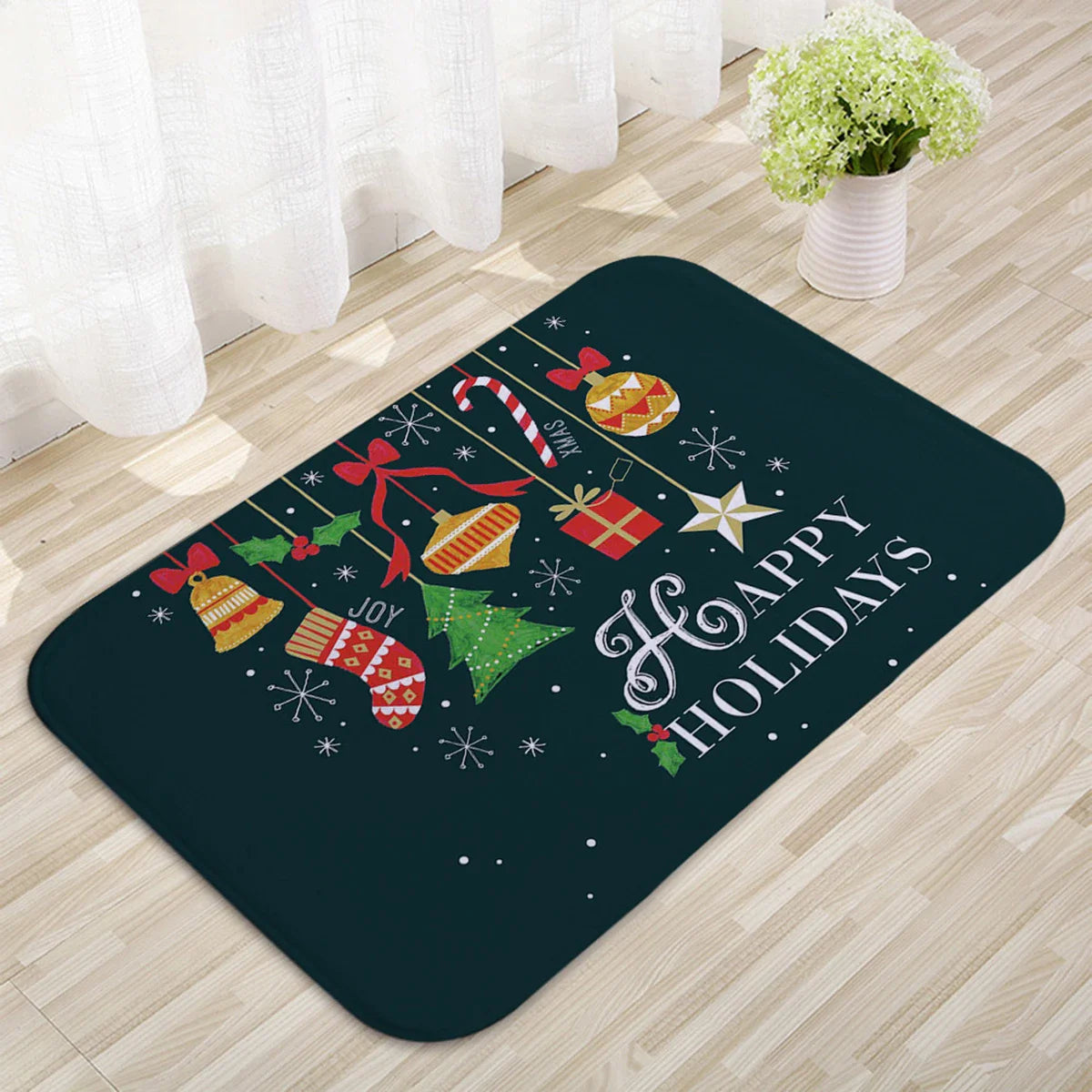 Kerstmat met Kerstman – Feestelijke Deurmat voor Binnen en Buiten