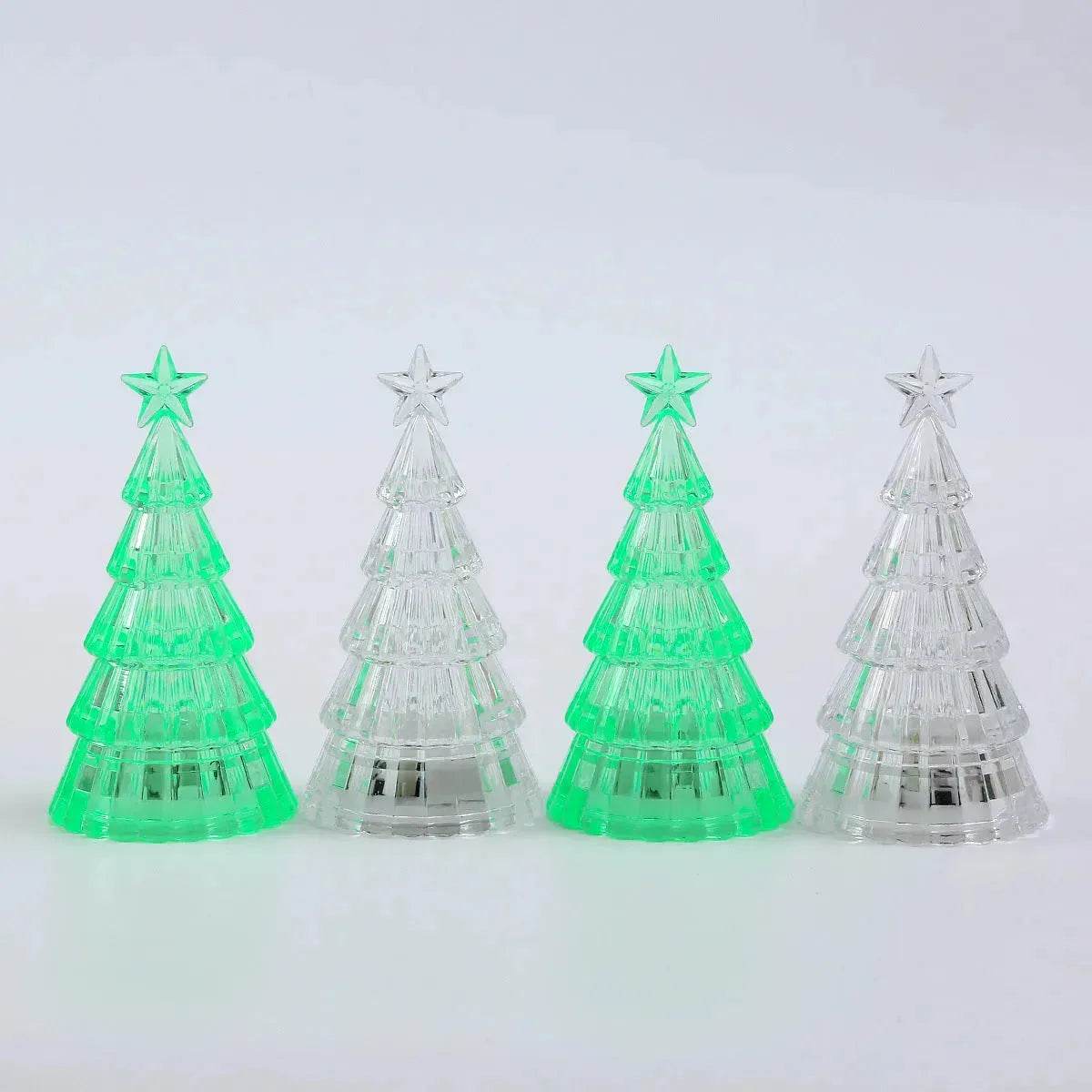 Christmas Lawn Decoration Light-emitting Christmas Tree Crystal Small Night Lamp