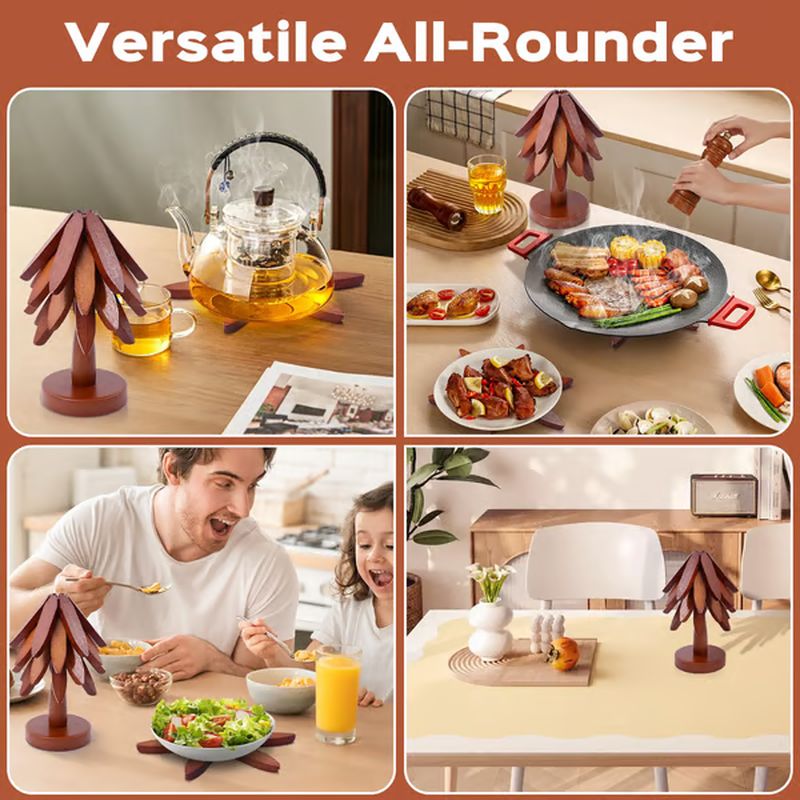 High quality heat resistant natural wood placemats and coasters