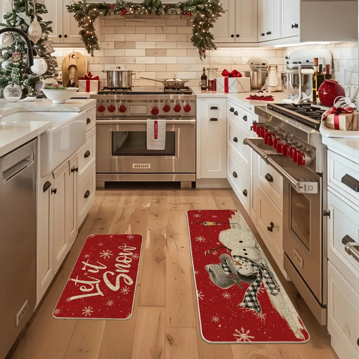 Vloermat met Kerstthema – Gingerbread Man Ontwerp voor Keuken of Voordeur