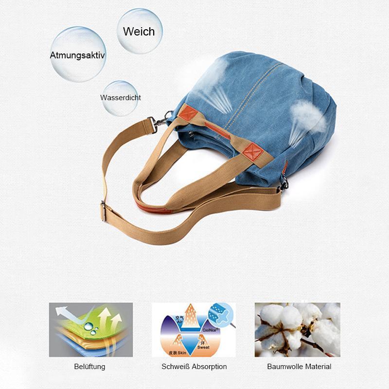 Sailcloth shoulder bag with large capacity