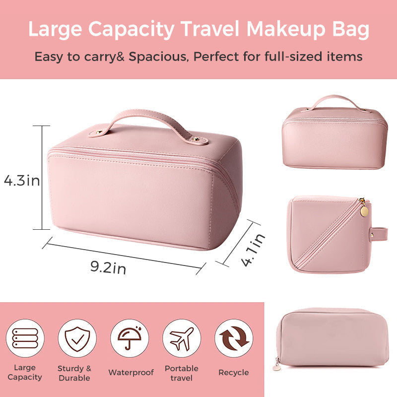 Water-Resistant Travel Cosmetic Bag with Large Capacity