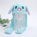 BunnyBounce Plush Hat with Moving Ears for Kids & Adults