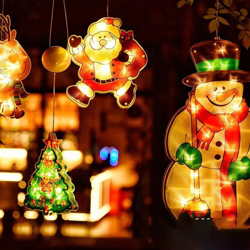 Christmas window lights for a cozy festive atmosphere