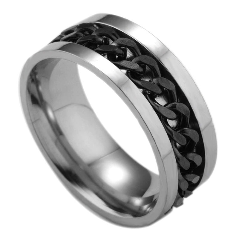 Titanium steel swiveling chain ring
