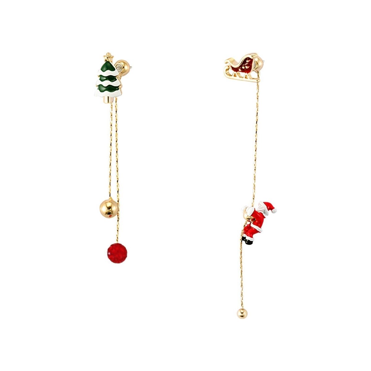Charming Santa Claus Tassel Earrings for a Festive Holiday Style