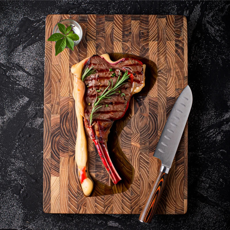 Elegant teak wood cutting board