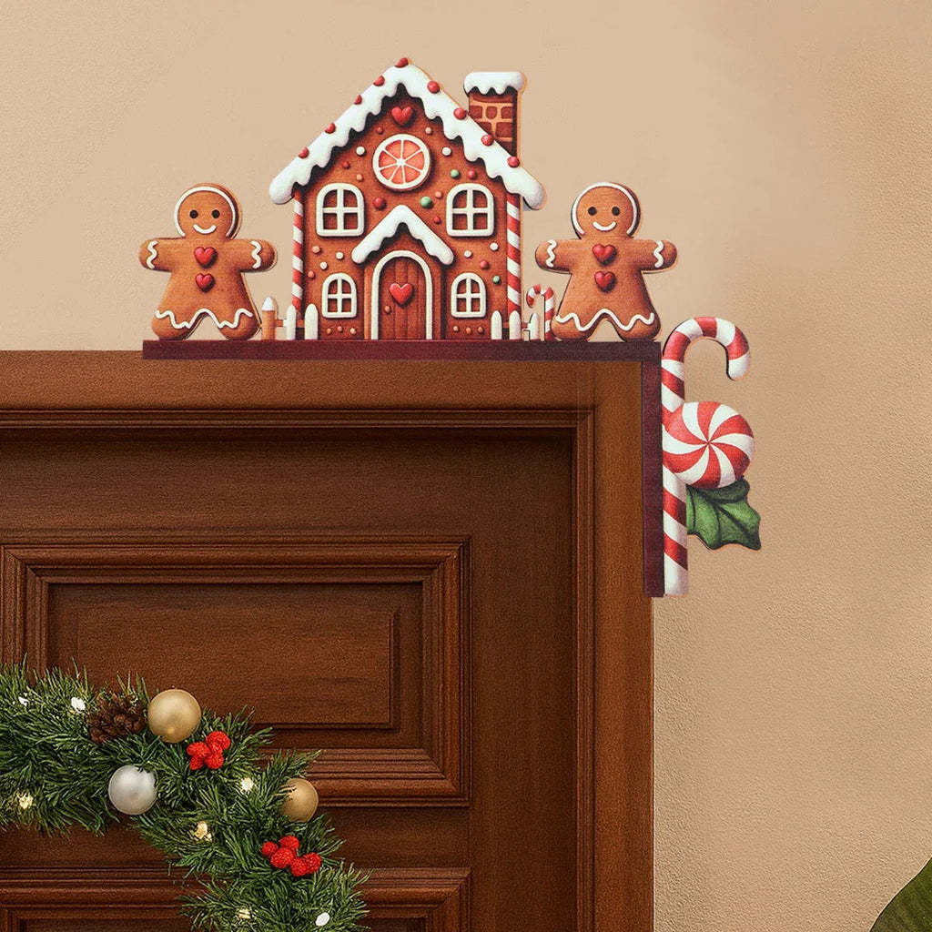 Christmas Wooden Decoration FrostiHome | Santa Claus & Snowman | Wooden Door Sign & Corner Decoration | Christmas & New Year 2026